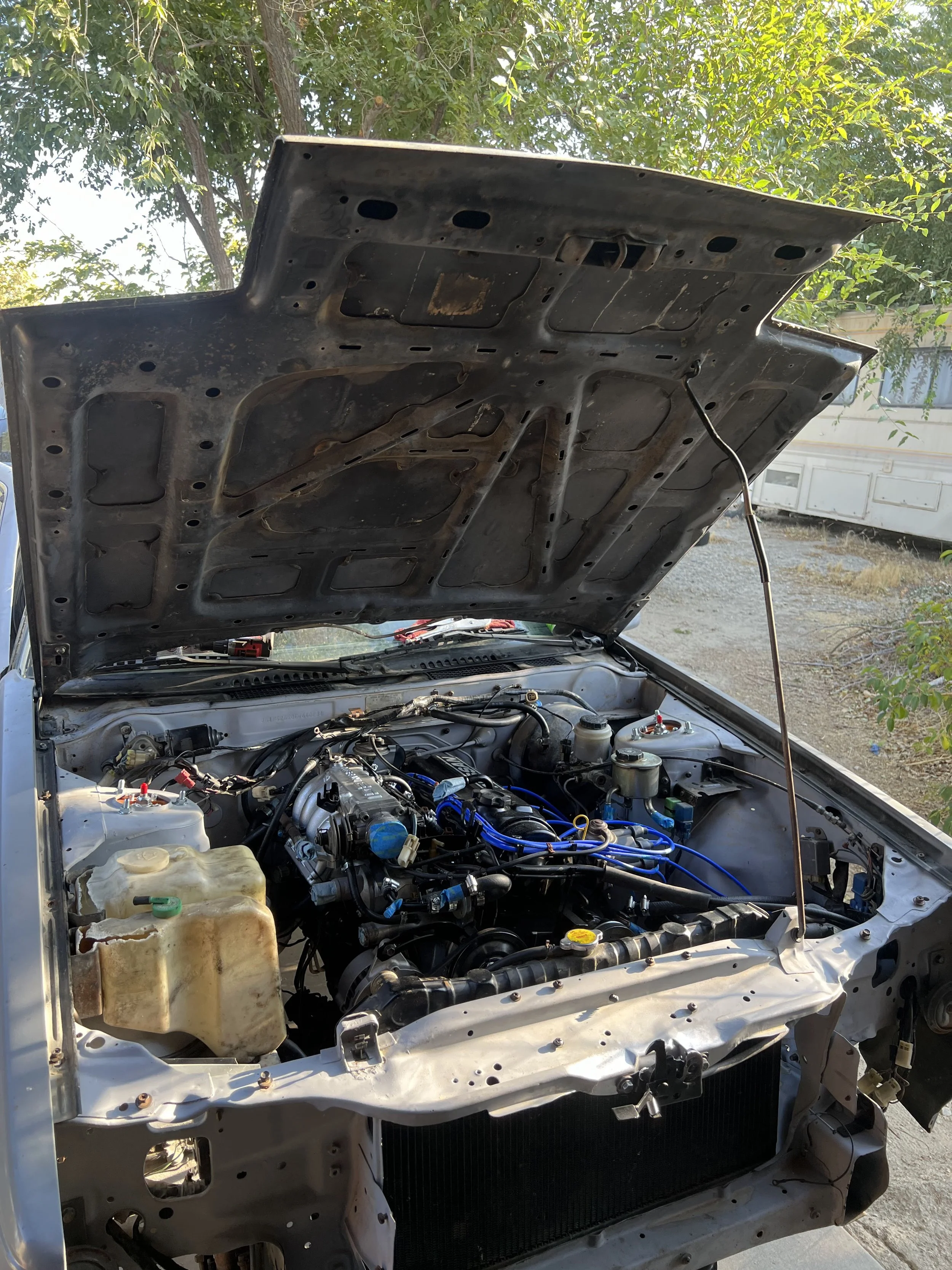 1984 Nissan 200SX S12 CA20E installed in the engine bay.
