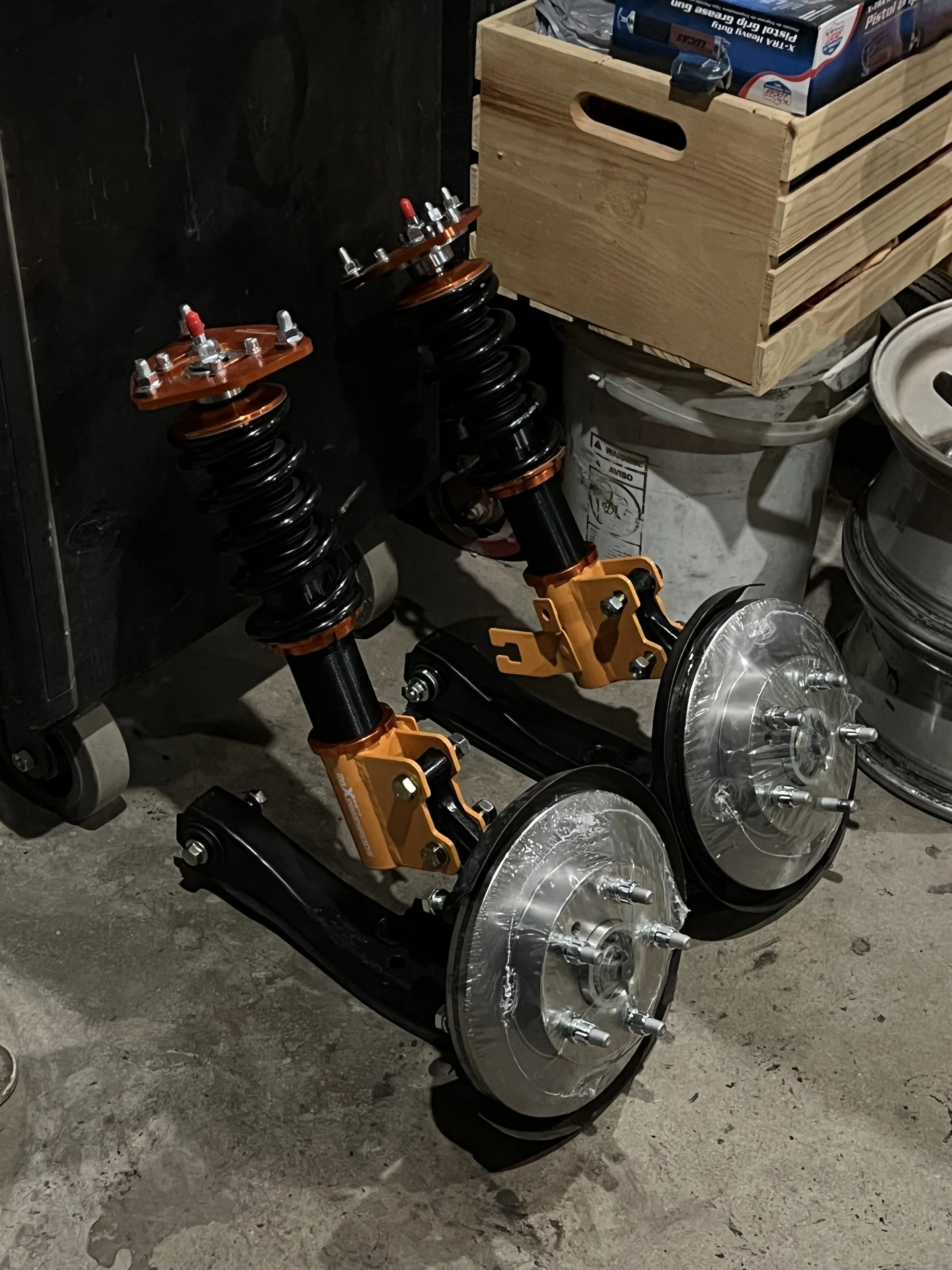 Overview of new Nissan S13 and Nissan S14 front suspension setup for a 1984 Nissan 200SX S12.