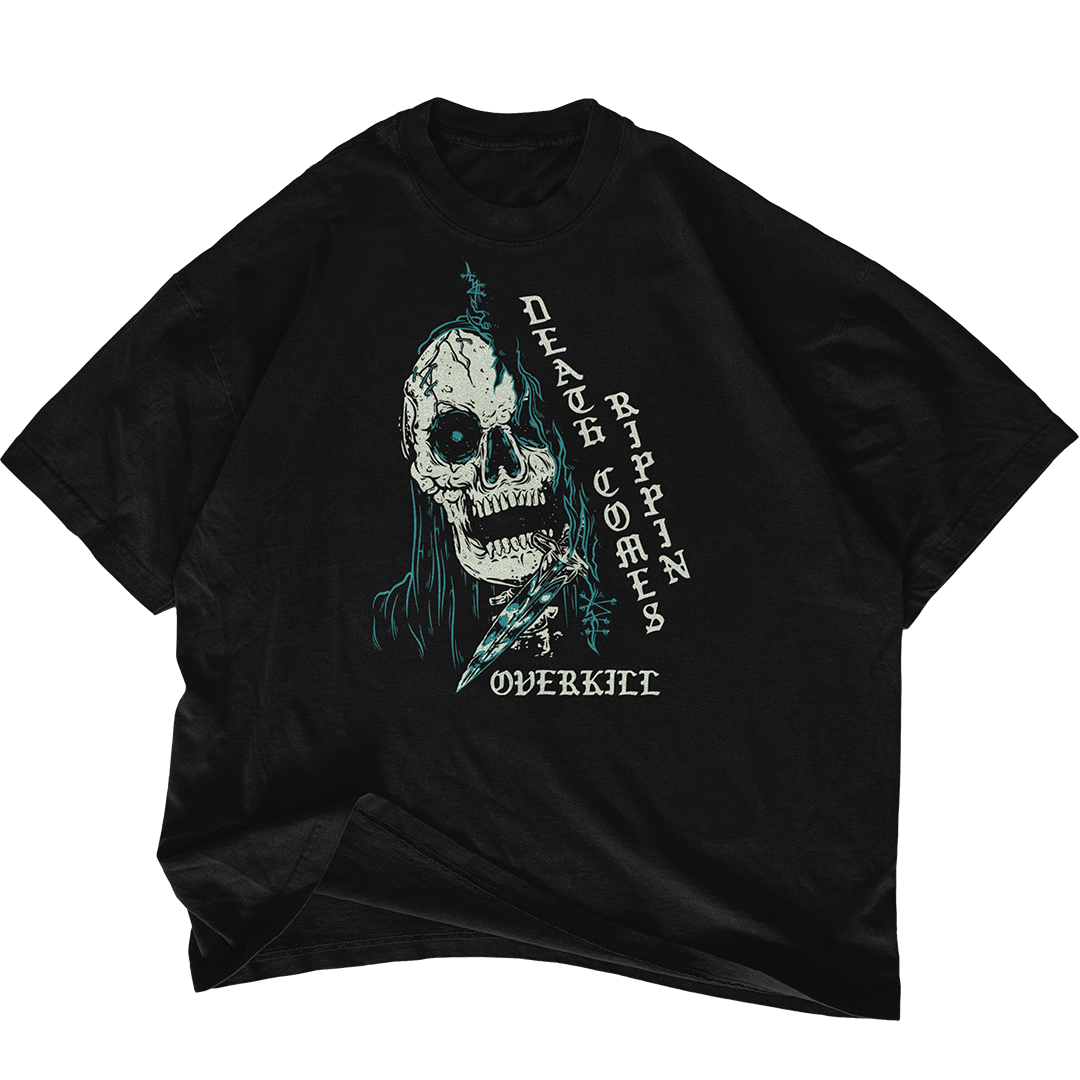 DEATH COMES RIPPIN TEE // VOID BLACK