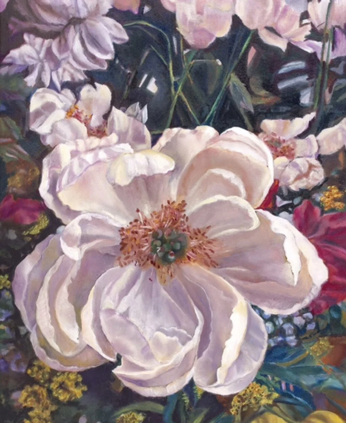 Peony. 20 x 16 inches. Oil on canvas.