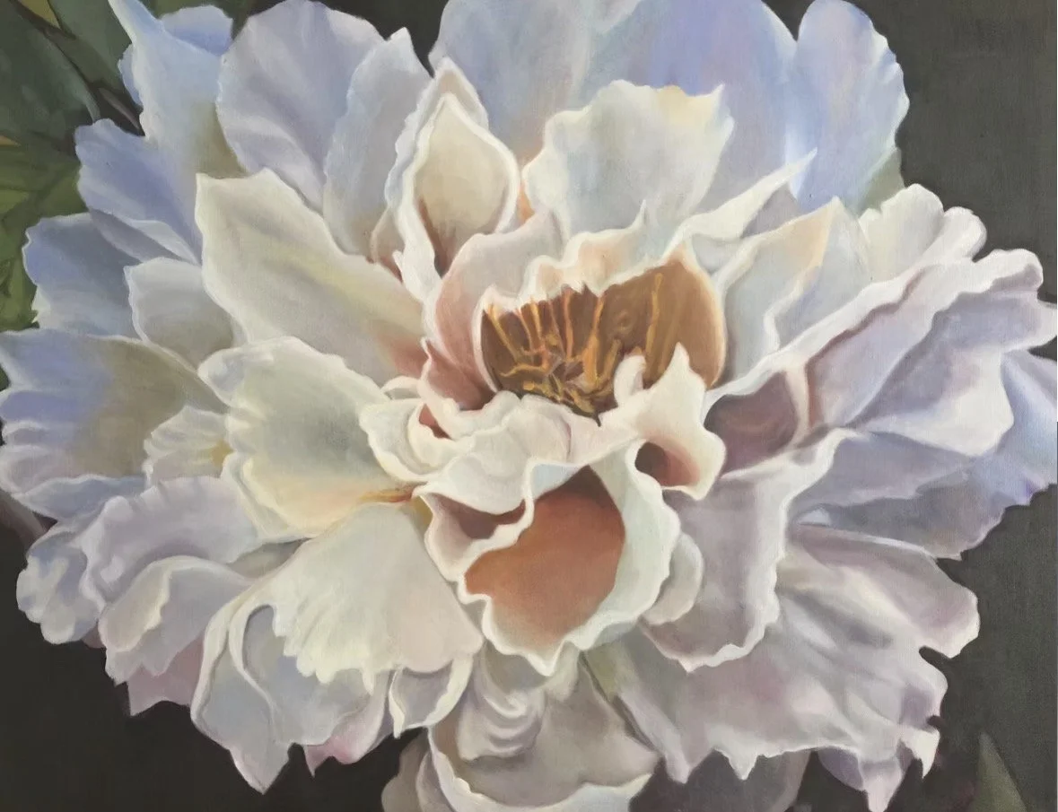 Peony II. 22 x 28 inches. Oil on canvas.