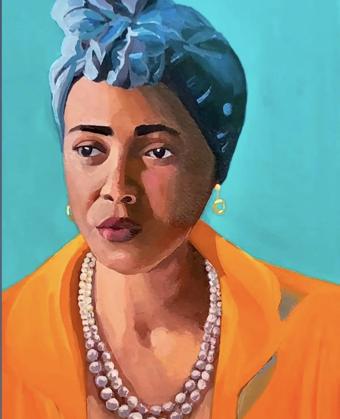 The Restaurant Manager. 16 x 14 inches. Gouache on paper.