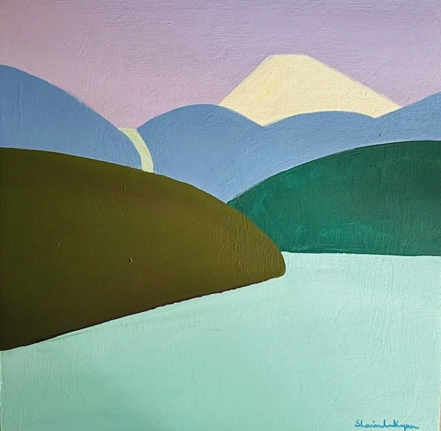 Mount Fuji. Acrylic on wood panel. 12 x 12 inches.