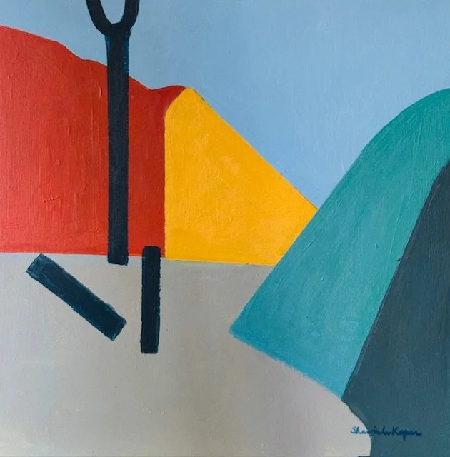 Forest Walk II. Acrylic on wood panel. 12 x 12 inches.