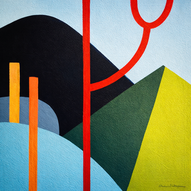 Forest Walk I. Acrylic on wood panel. 12 x 12 inches.