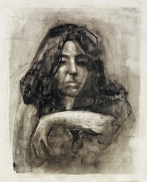 Dana. 24 x 16 inches. Charcoal on Bristol paper.