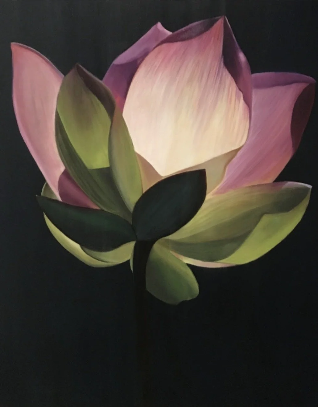 Lotus. 36 x 40 inches. Oil on canvas.