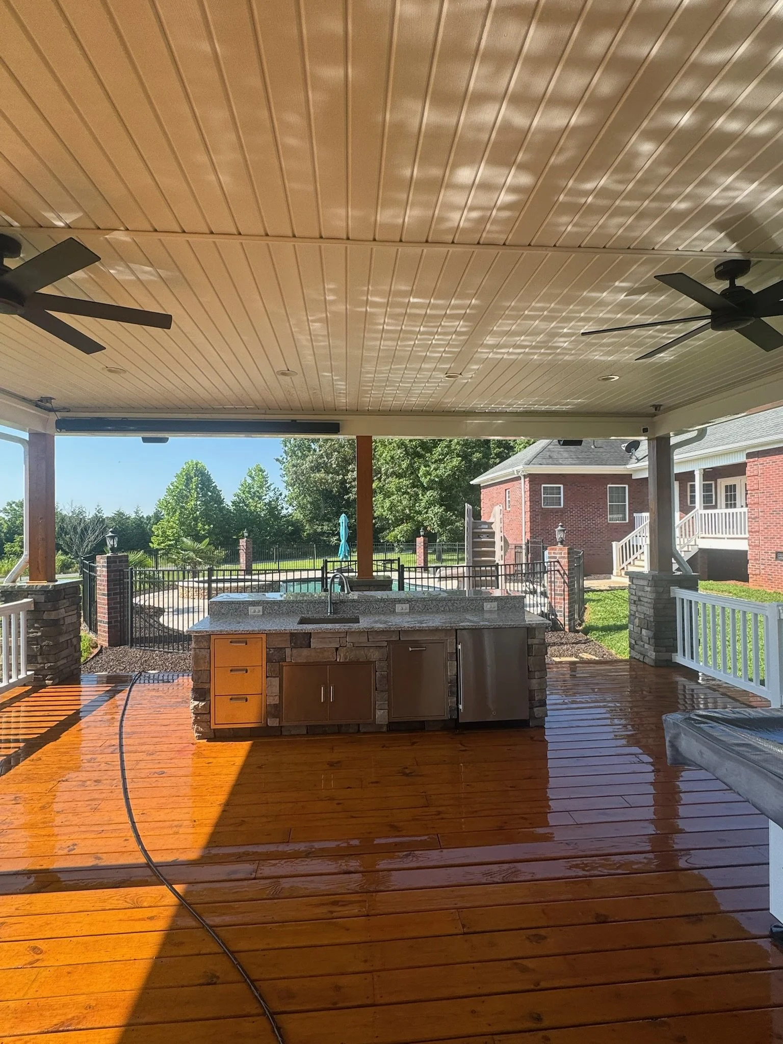 clean deck and porch