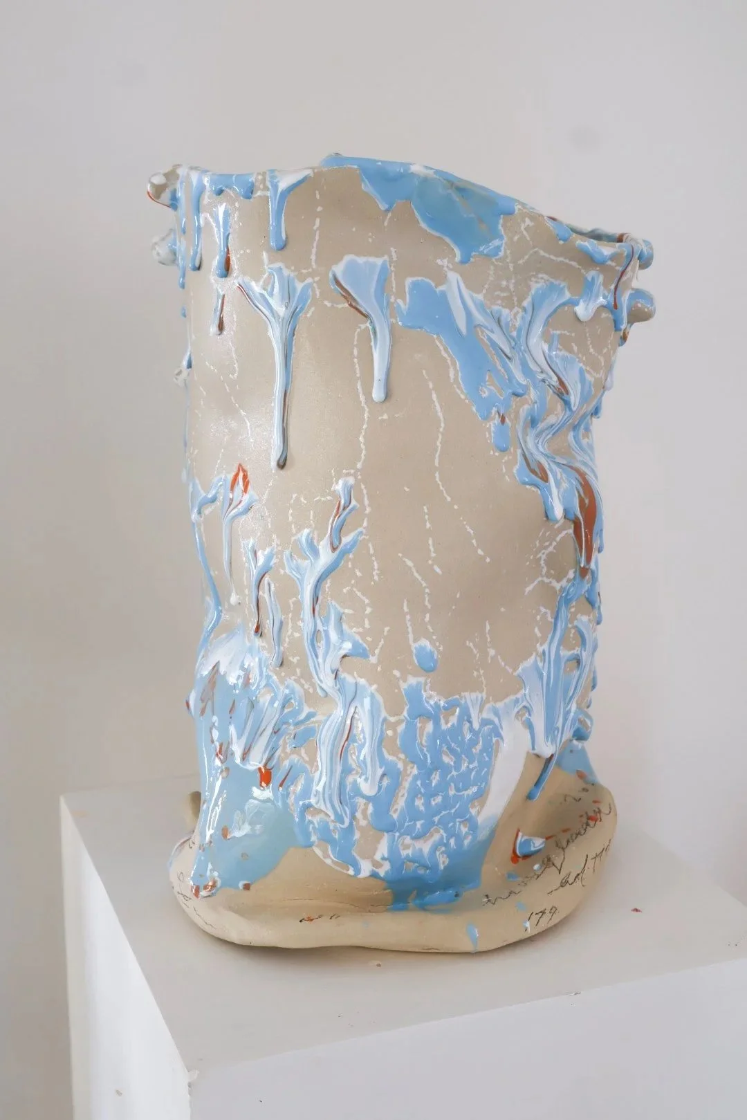 Glazed eramic vase & sculpture