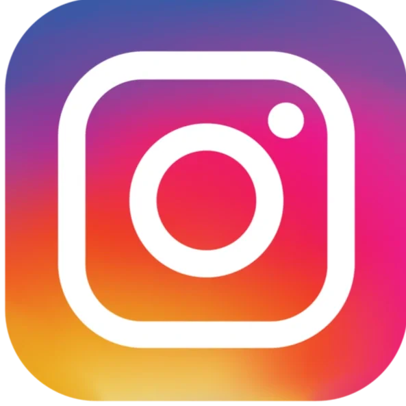 Logotipo de Instagram con fondo de color degradado en tonos rosados, naranjas y amarillos.