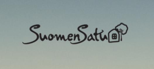 Logo of "SuomenSatu" with a stylized house and tree illustration.