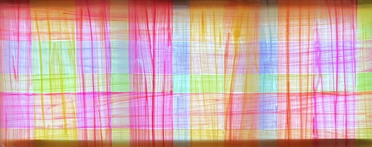 Close up of light installation 'Joy is Colour' by Fay Raylene