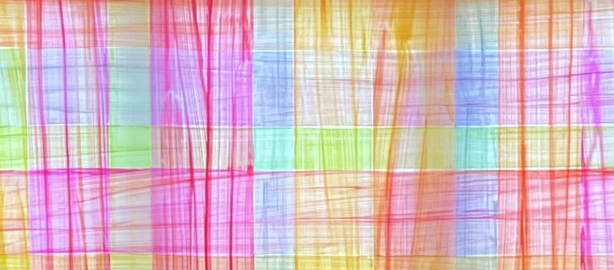 Close up of light installation 'Joy is Colour' by Fay Raylene
