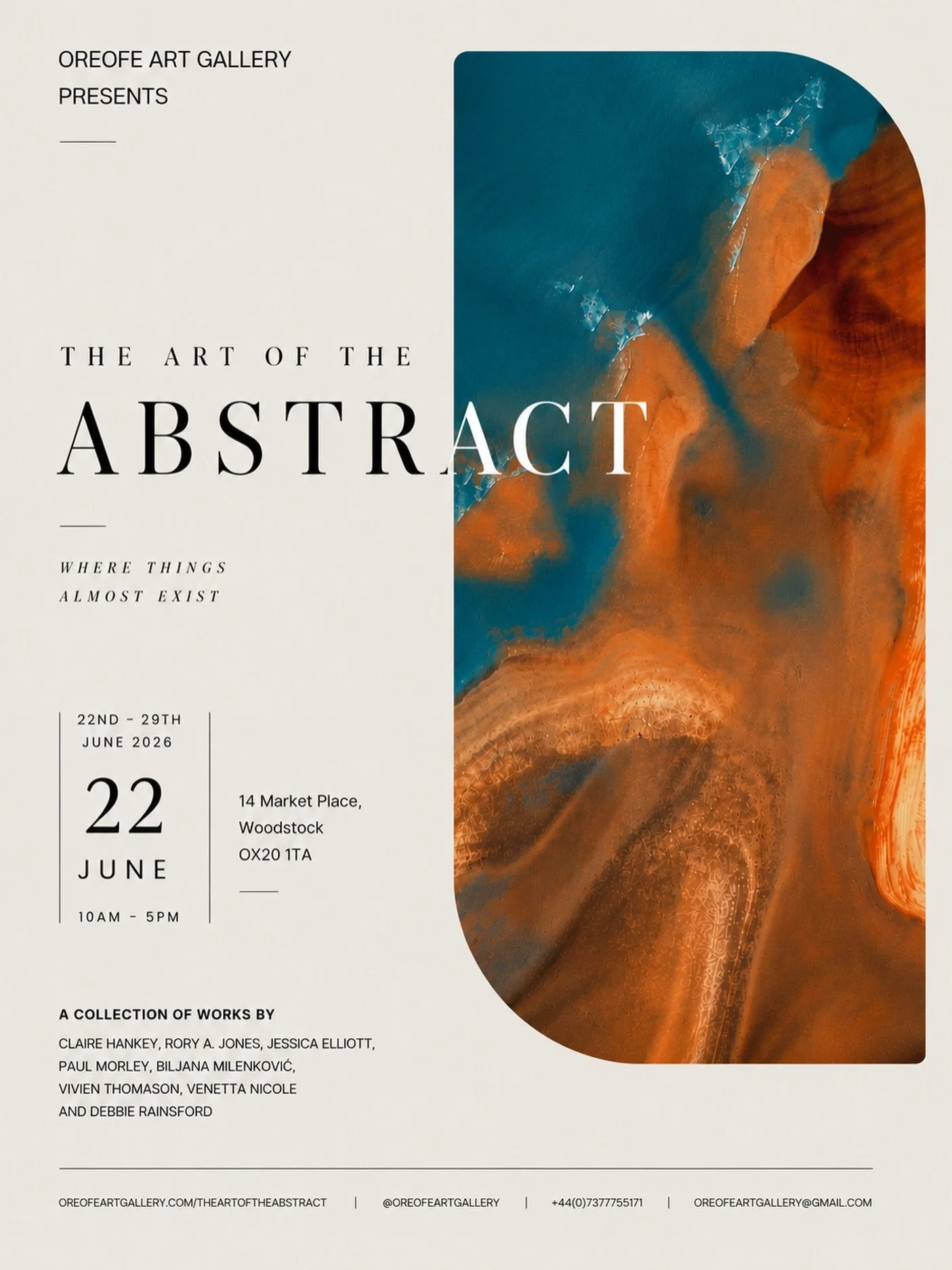 Did we tell you that we have not ONE but TWO shows coming up next month?

Curated by Gallerist and Art Consultant @bankejemiyo , Oreofe Art Gallery is thrilled to invite you to the upcoming &lsquo;The Art of The Abstract: Where Things Almost Exist&rs