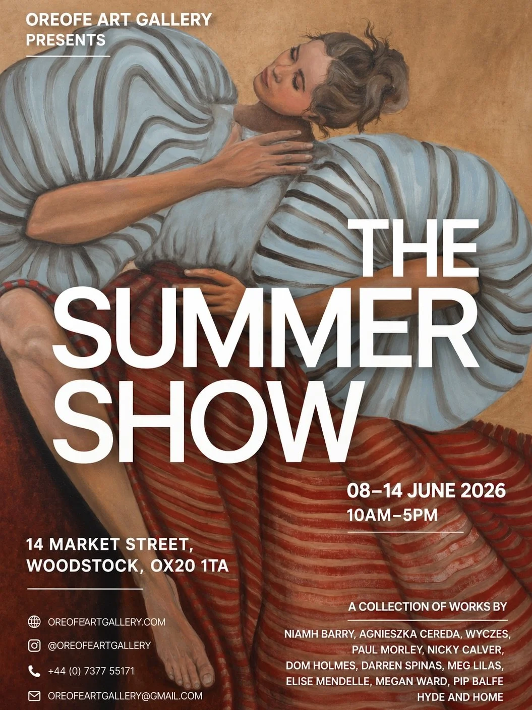 Friends&mdash;and friends of friends&mdash;of Oreofe Art Gallery,

Keep your diaries clear and save the dates!

Join us for our upcoming gallery shows in Woodstock, along with a special *Afternoon Tea in Bloom* at The Hyll Hotel.

To attend, please R
