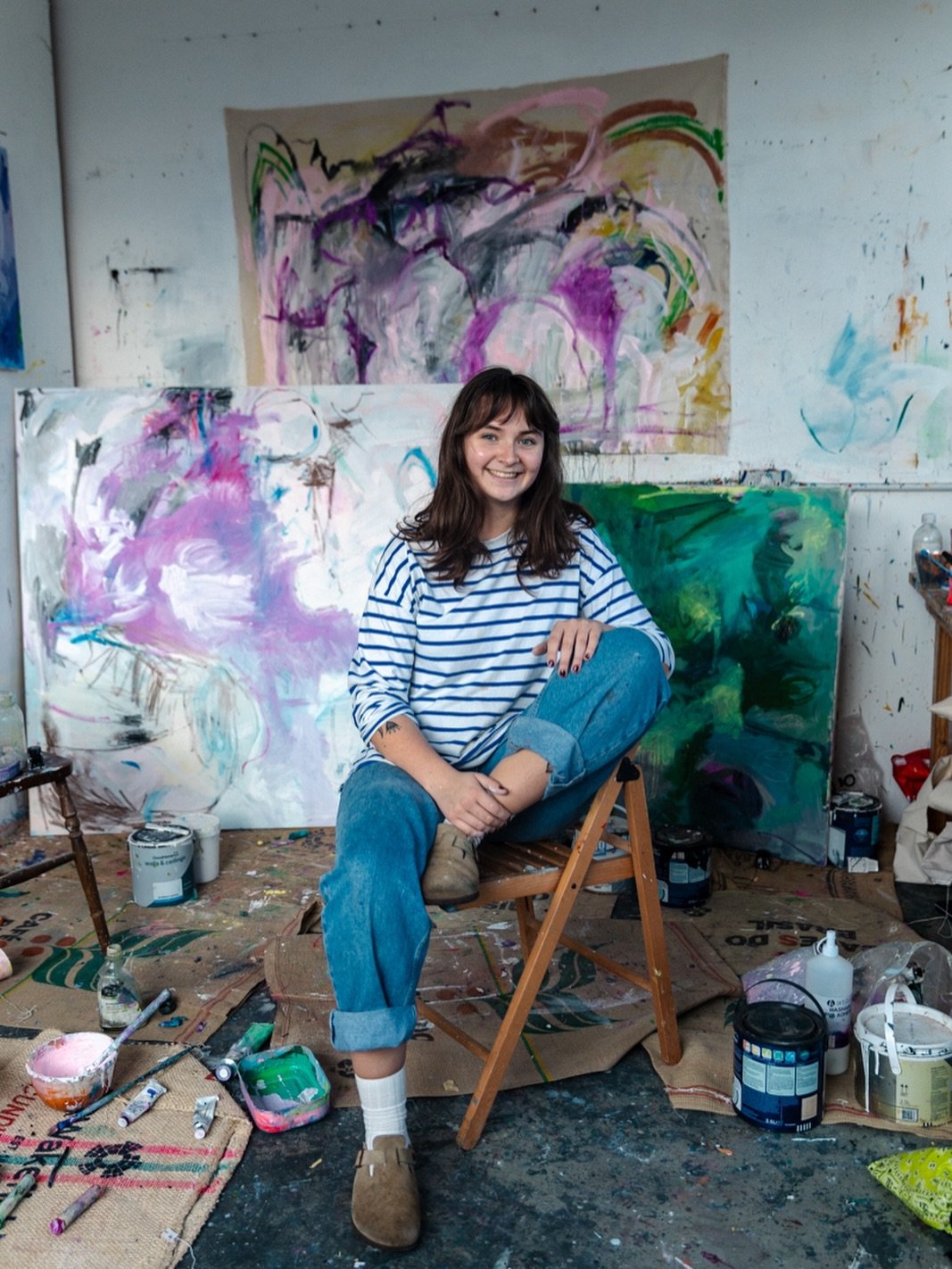 Hi Meg Lillas&hellip;let us into your process!

&lsquo;I have a freeing and intuitive approach when it comes to my practise and pay attention to my natural tendencies whilst painting. I do not think too much as to why I am painting, but painting what