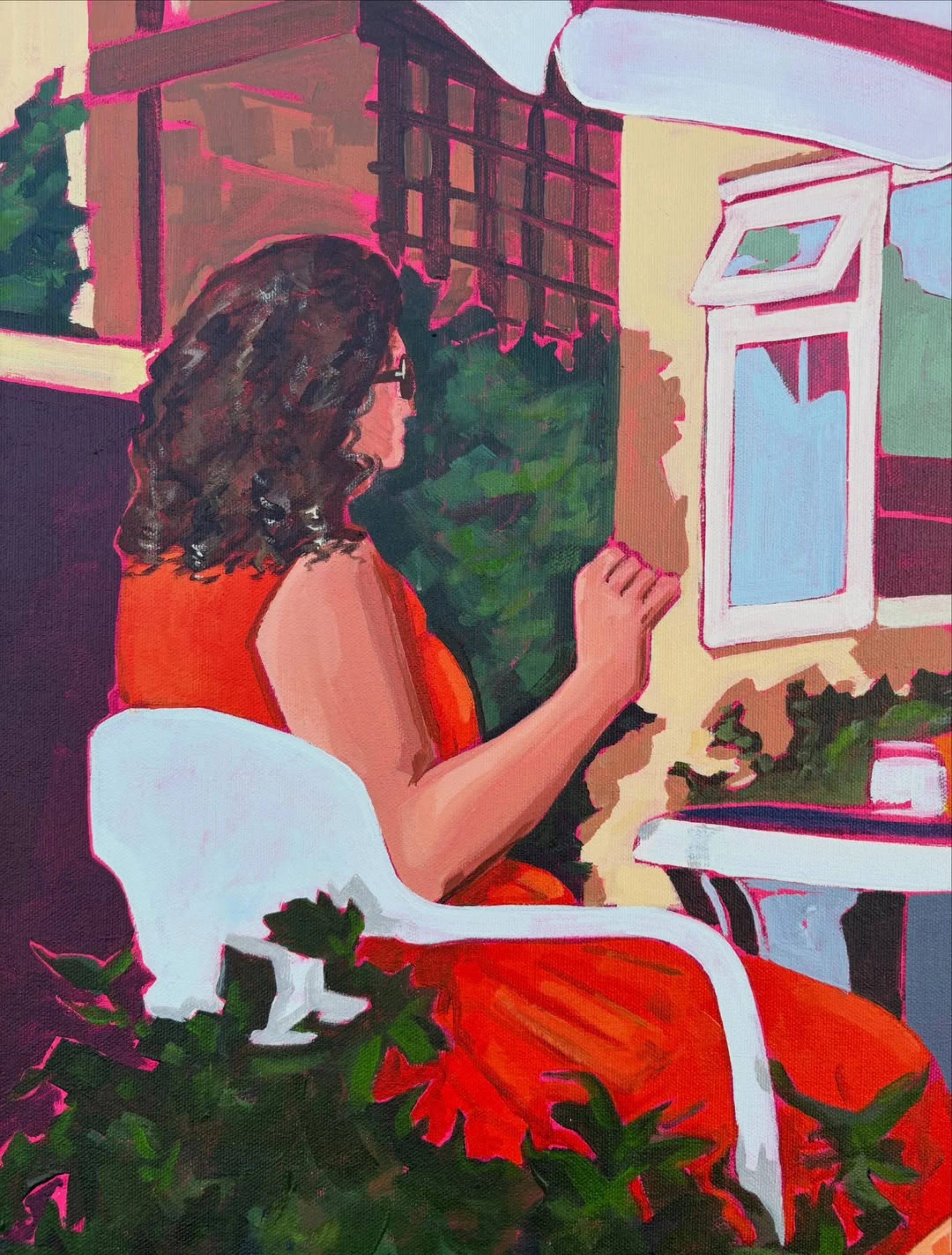 Untitled Garden Scene, 2026, 70 x 70cm, framed