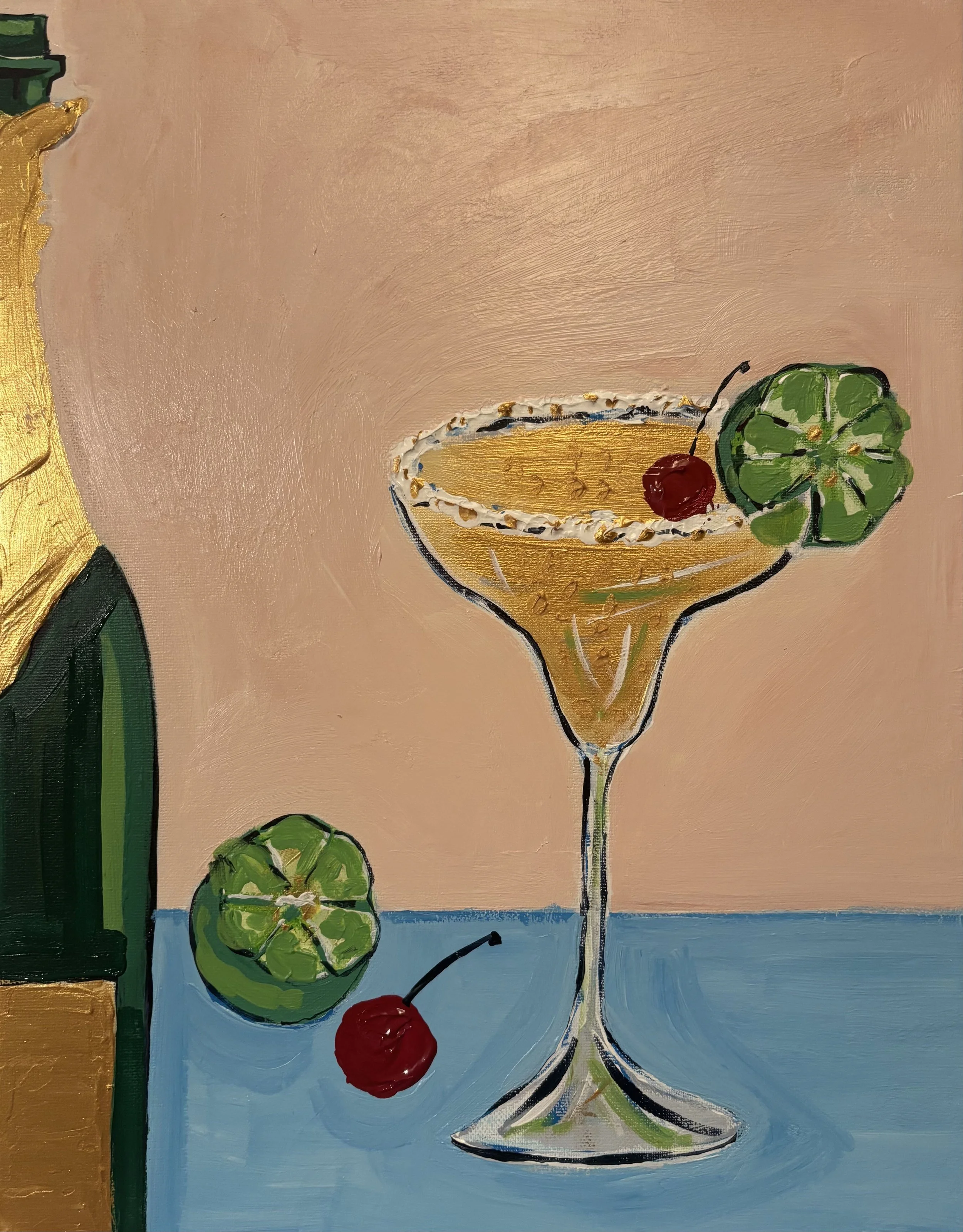 Raise a Glass,
Acrylic on Canvas,
35 x 45cm,
2025