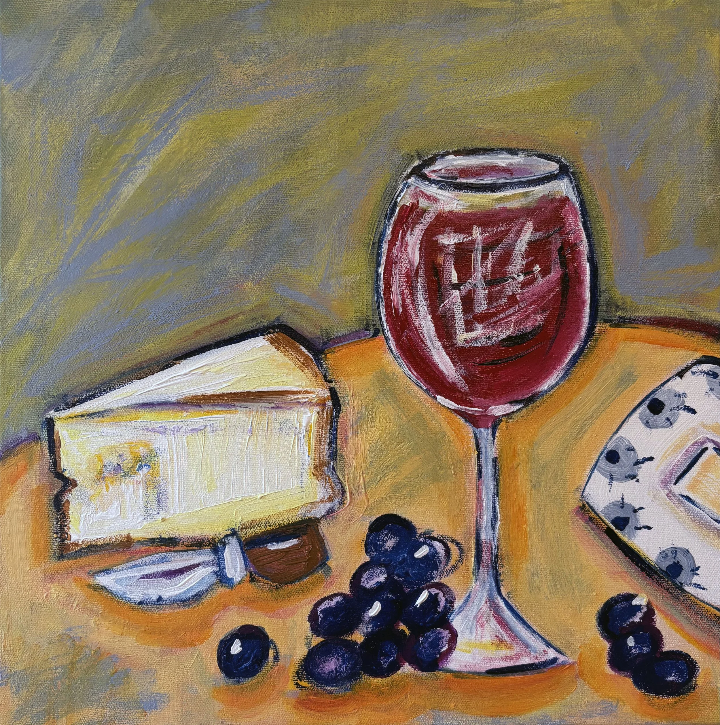 Sip and Savour,
Acrylic on Canvas,
40 x 40cm
2025
