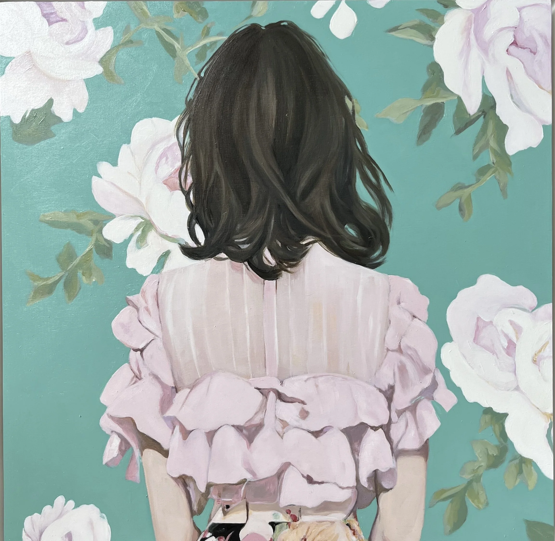 Keeper of Secrets, Oil on Panel in tray frame, 40 x 40cm, 2026