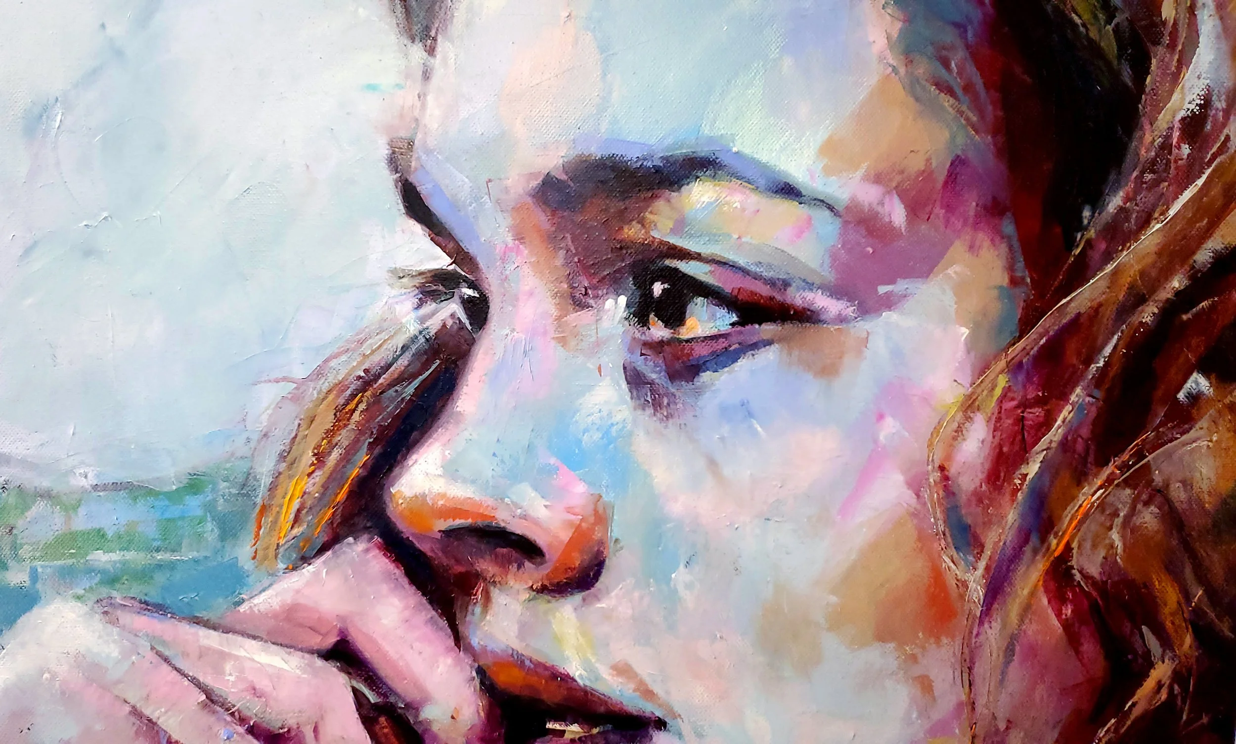 Beyond Her Wildest Imaginings oil on canvas 76 x 51 cm 2025