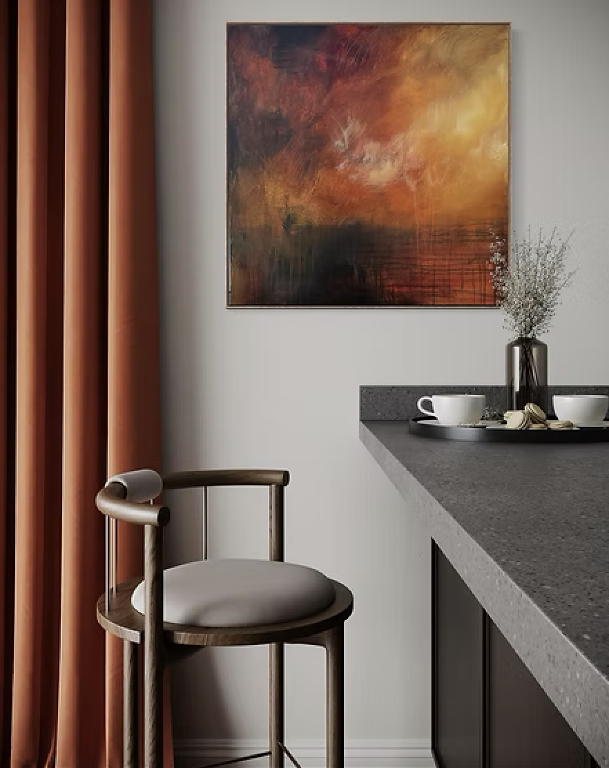 Untamed Skies, 75cm x 75cm FRAMED