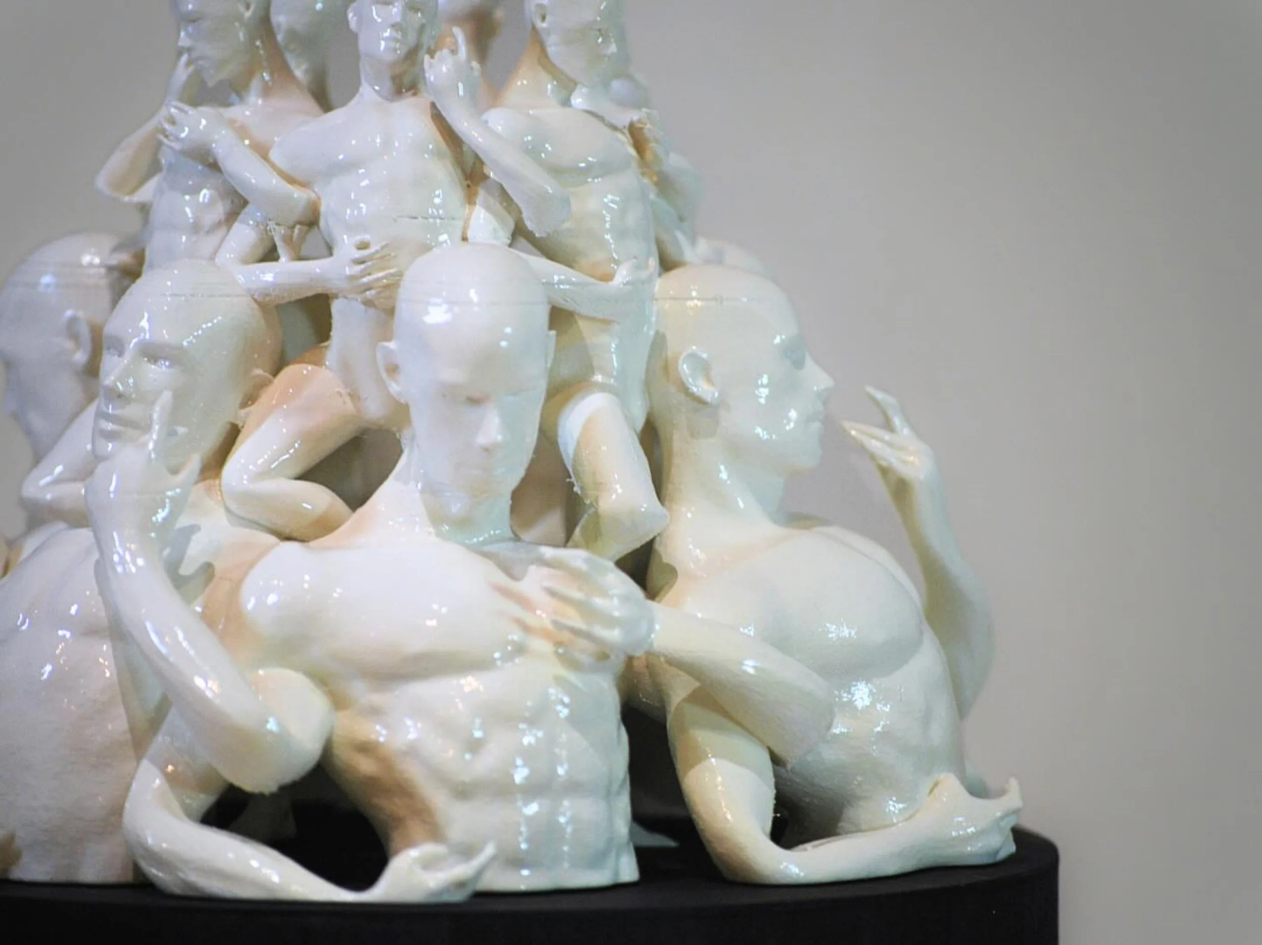 Body Chorus 001,  20 x 20 x 38cm, 3D sculpture, PLA, Enamel Gloss, Wood, 2026