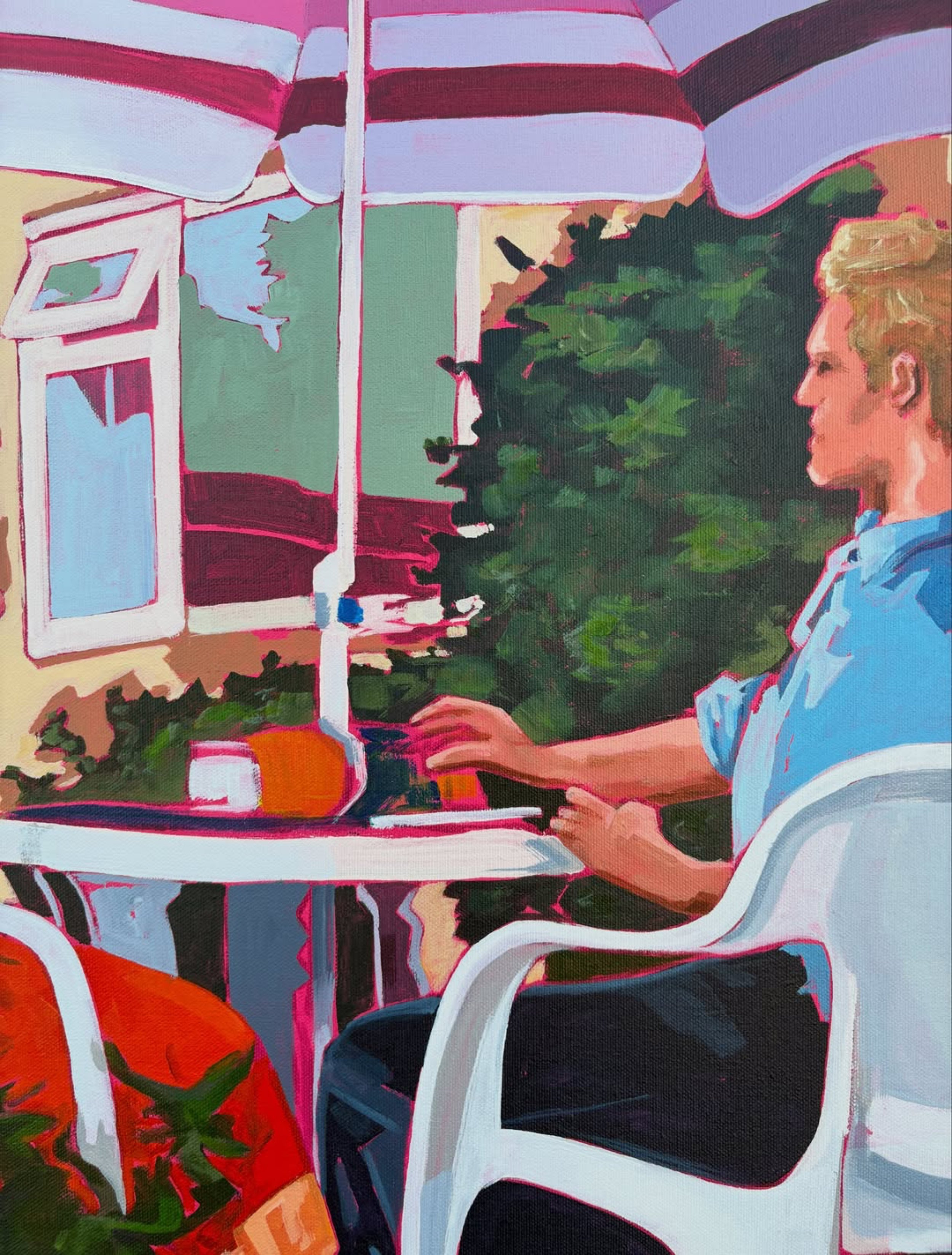 Untitled Garden Scene, 2026, 70 x 70cm, framed