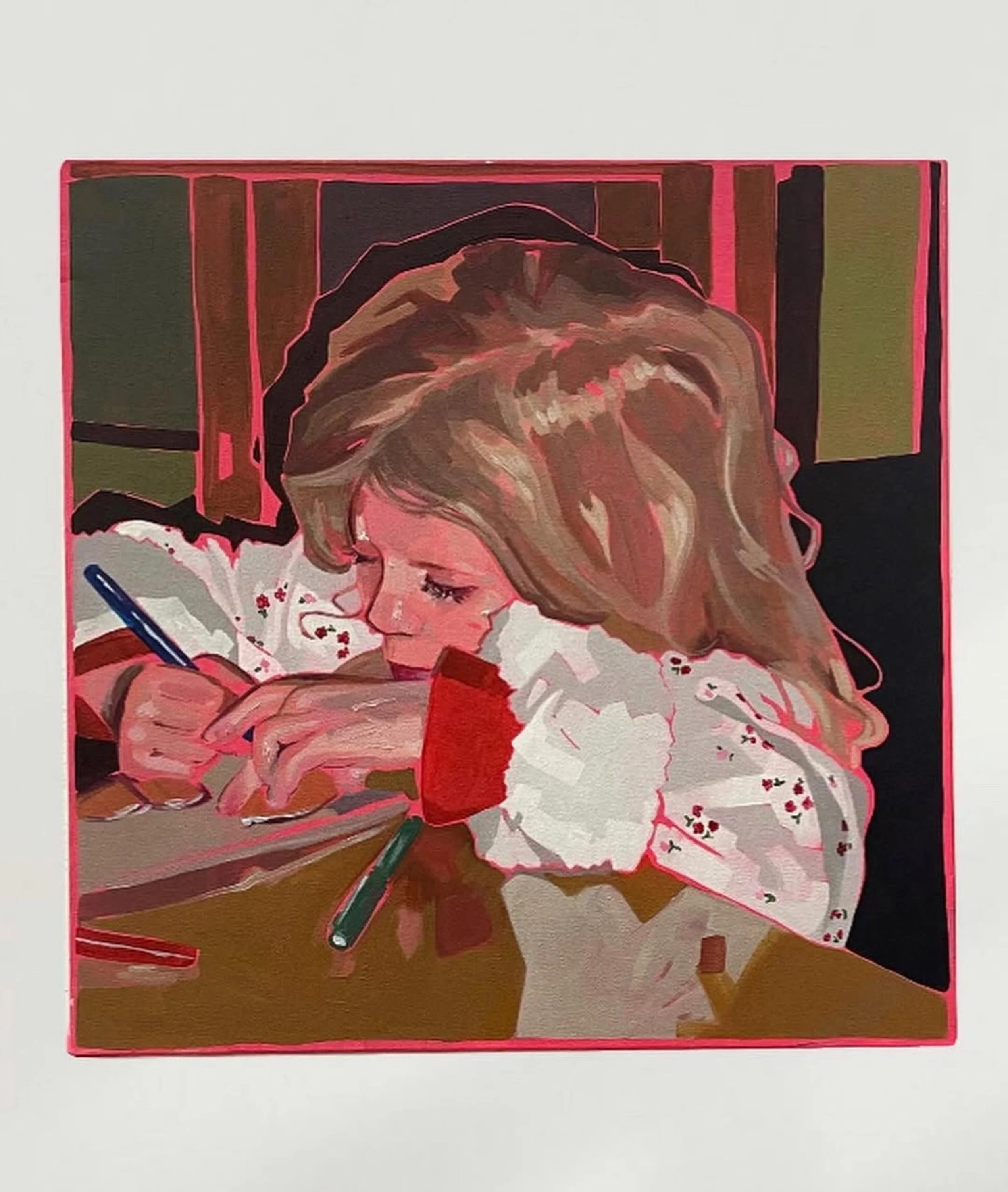 Colouring In,
 2023,
 Acrylic on Canvas, 
50 x 50cm, framed