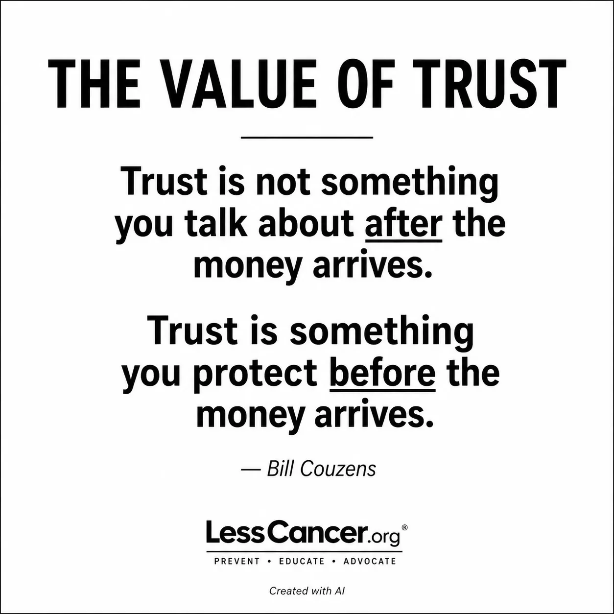 THE VALUE OF TRUST