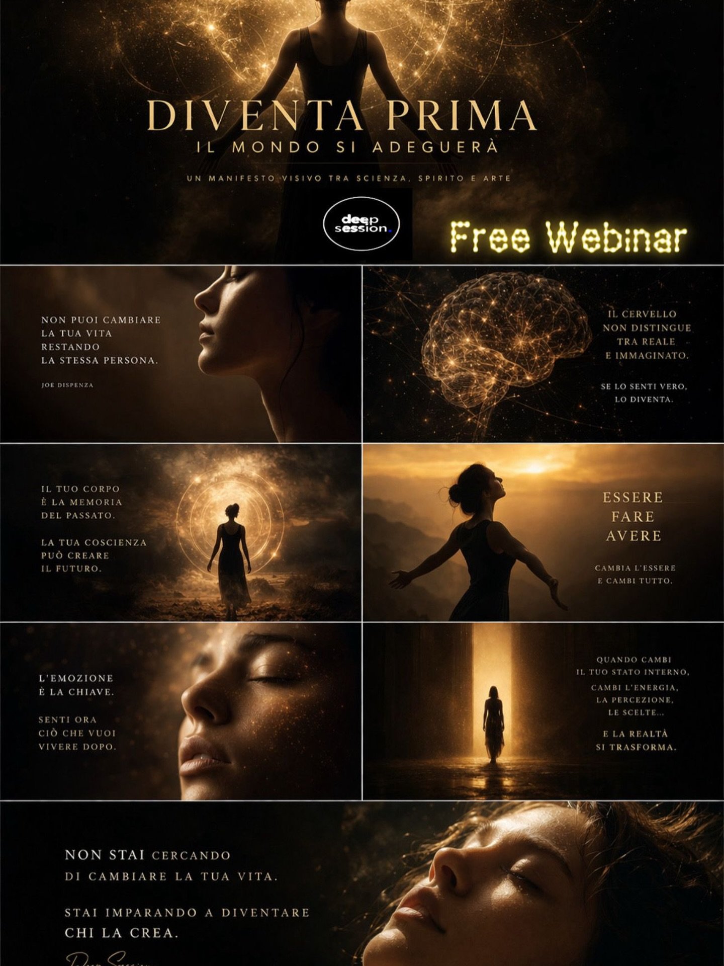 Webinar gratuito:
8.4.26 ore 20.00

Diventa te stesso!

metodo: Essere-Fare-Avere.
https://deepsession.it/contatti

Io sono Emanuell

Creo spazi di lavoro profondo dove la presenza
diventa pratica e l&rsquo;identit&agrave; diventa direzione.

Unisco: