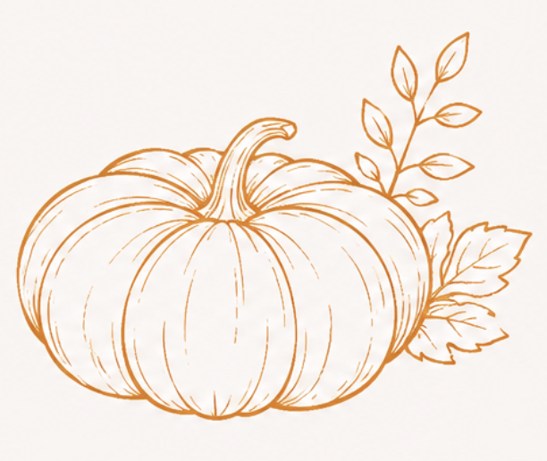 Pumpkin illustration - Hello Pumpkins fall porch decorating service Kansas City