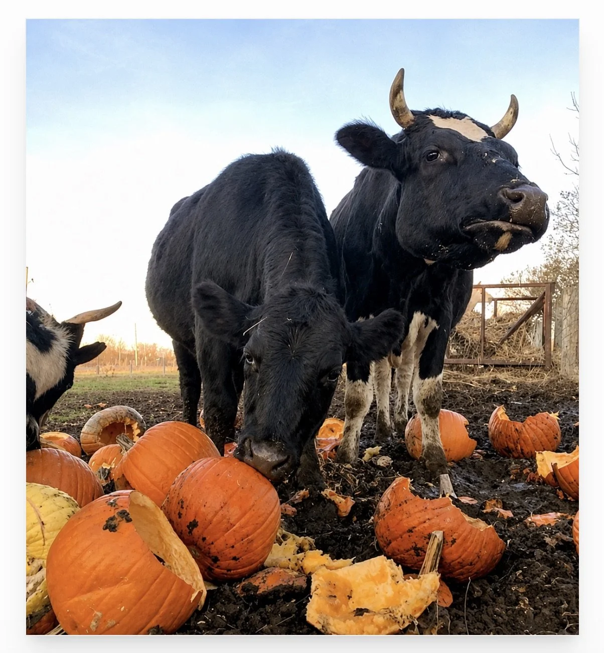 Black Cows eating pumpkins.jpeg