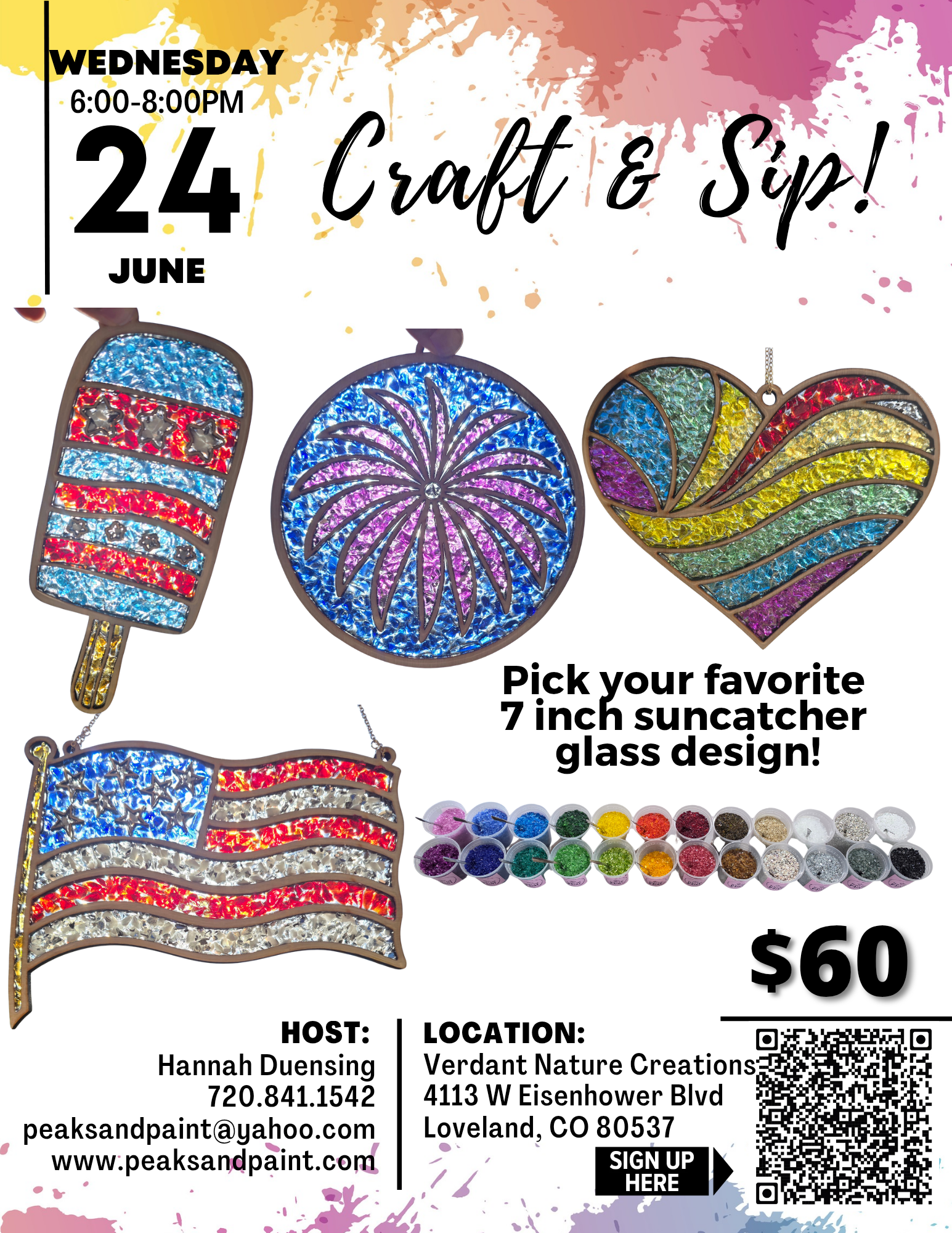 Suncatchers Craft and Sip Special Event