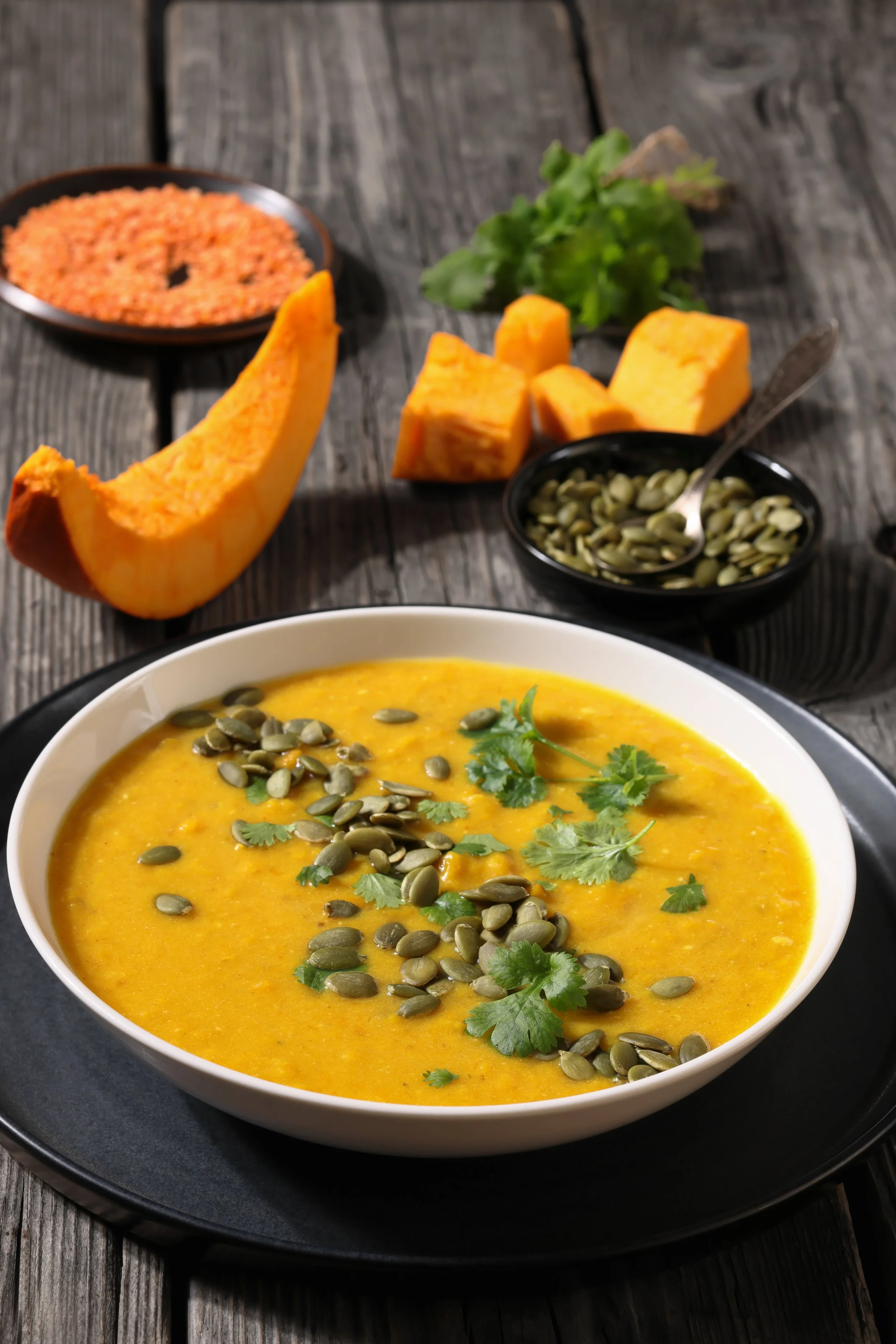 AFRICAN LENTIL &amp; BUTTERNUT SQUASH SOUP