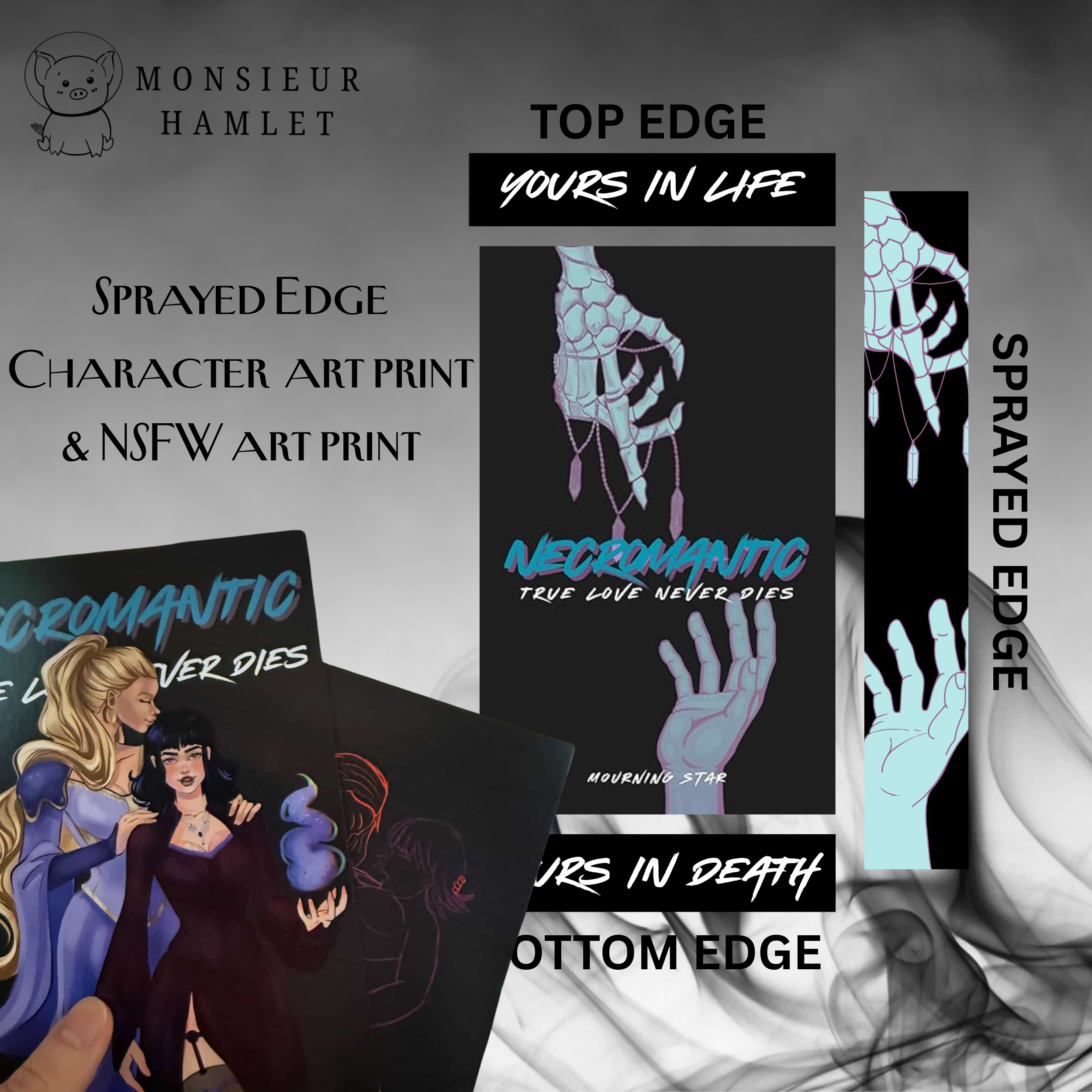Necromantic Sprayed Edge Monsieur Hamlet Exclusive : A Necromancy Second Chance Sapphic Romantasy PREORDER