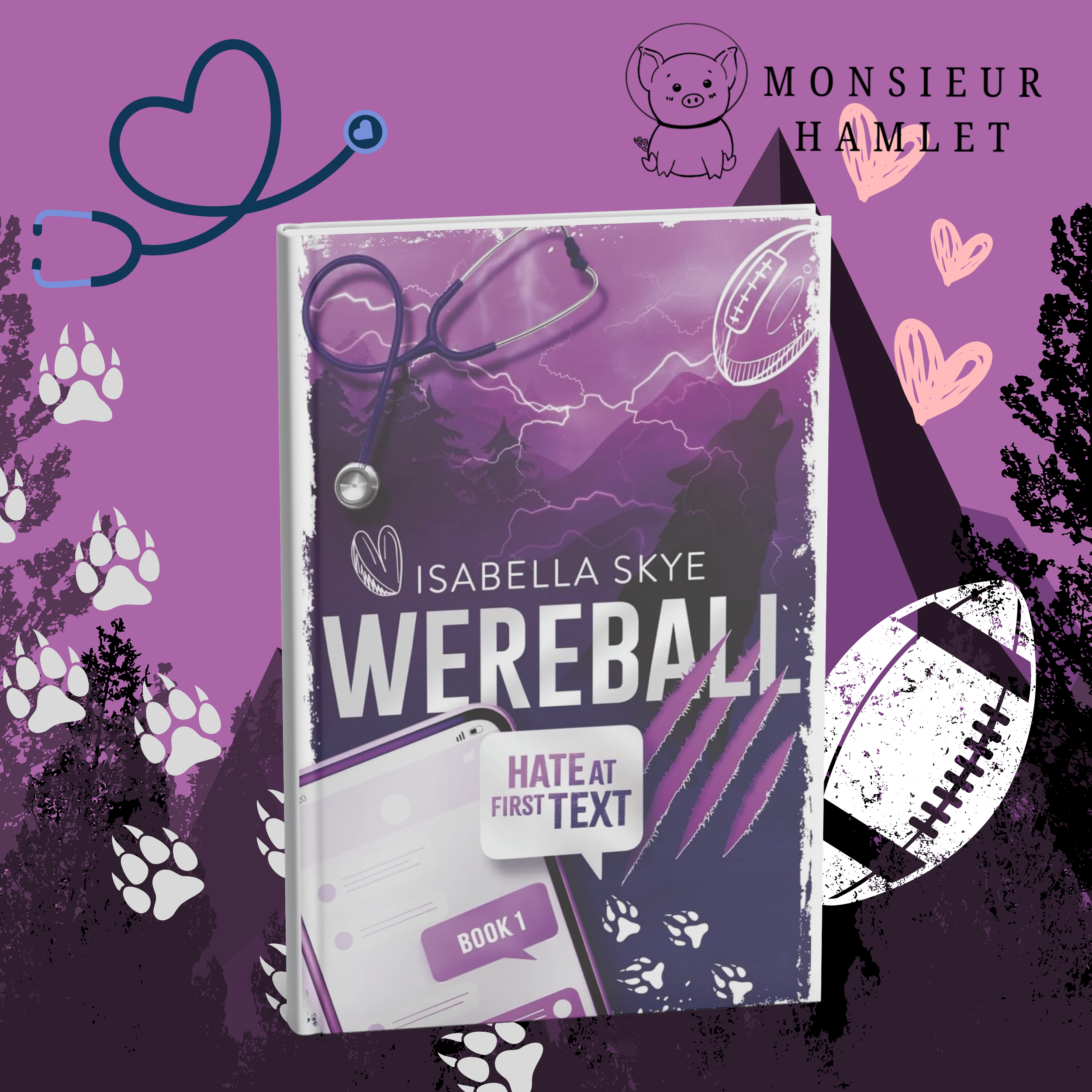 Wereball: Hate At First Text (Book #1) A were wolf college sports romance