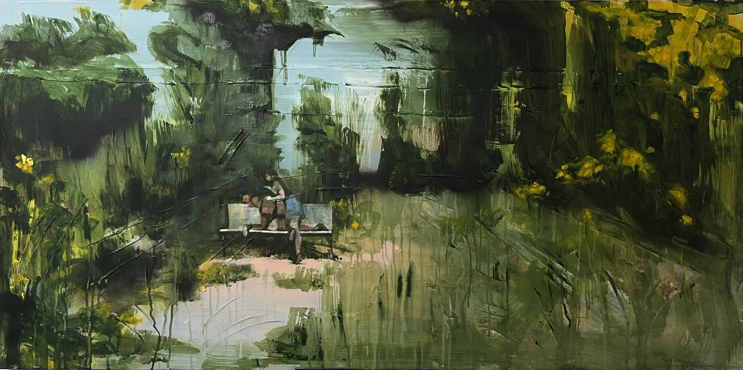 “Luncheon on the Green”, Acrylic on Canvas. Not Available