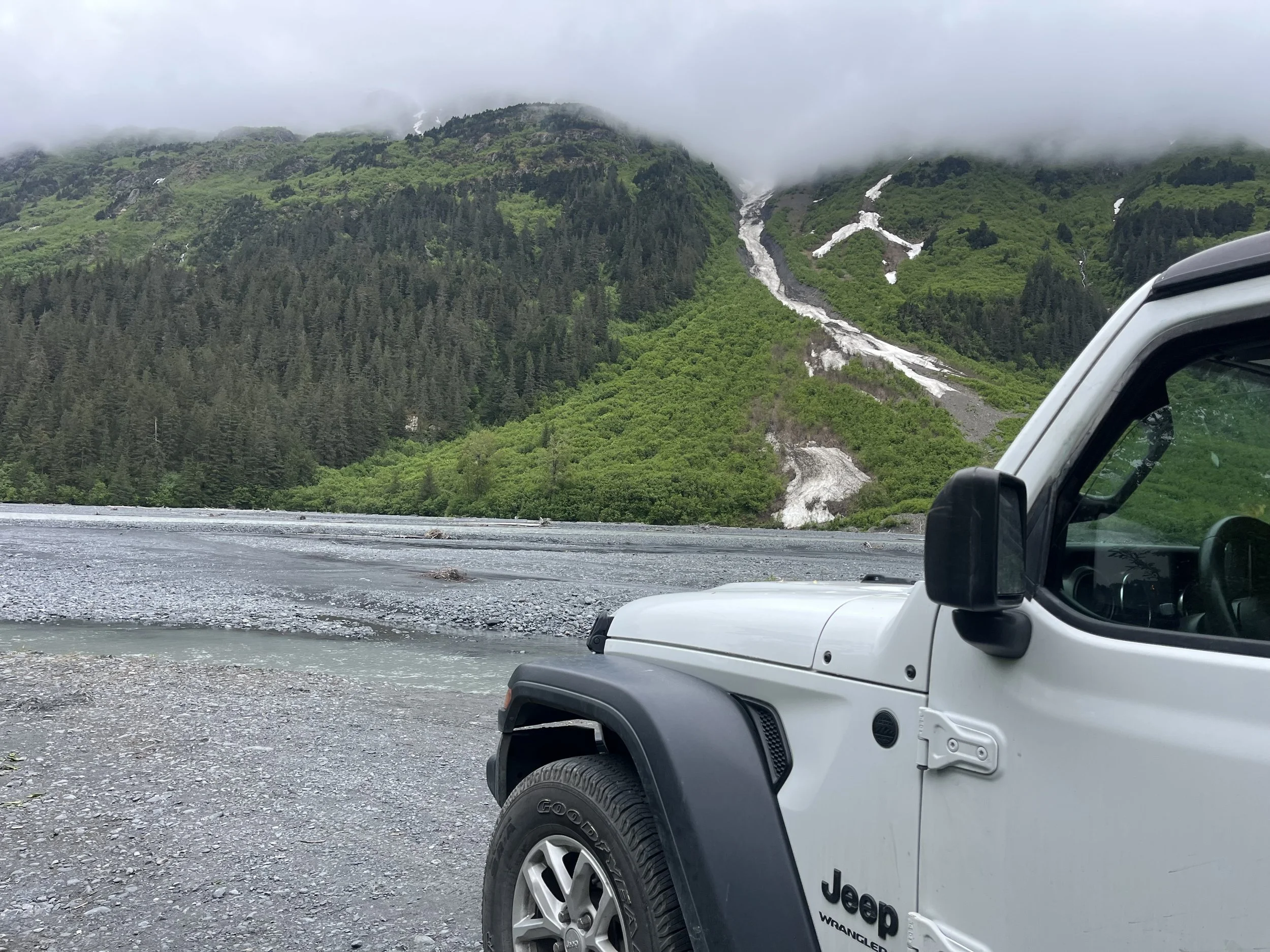 Fog and Falls in Seward, Alaska