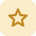 Gold star icon on a light background