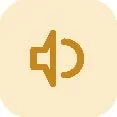 Icon of a speaker with sound waves