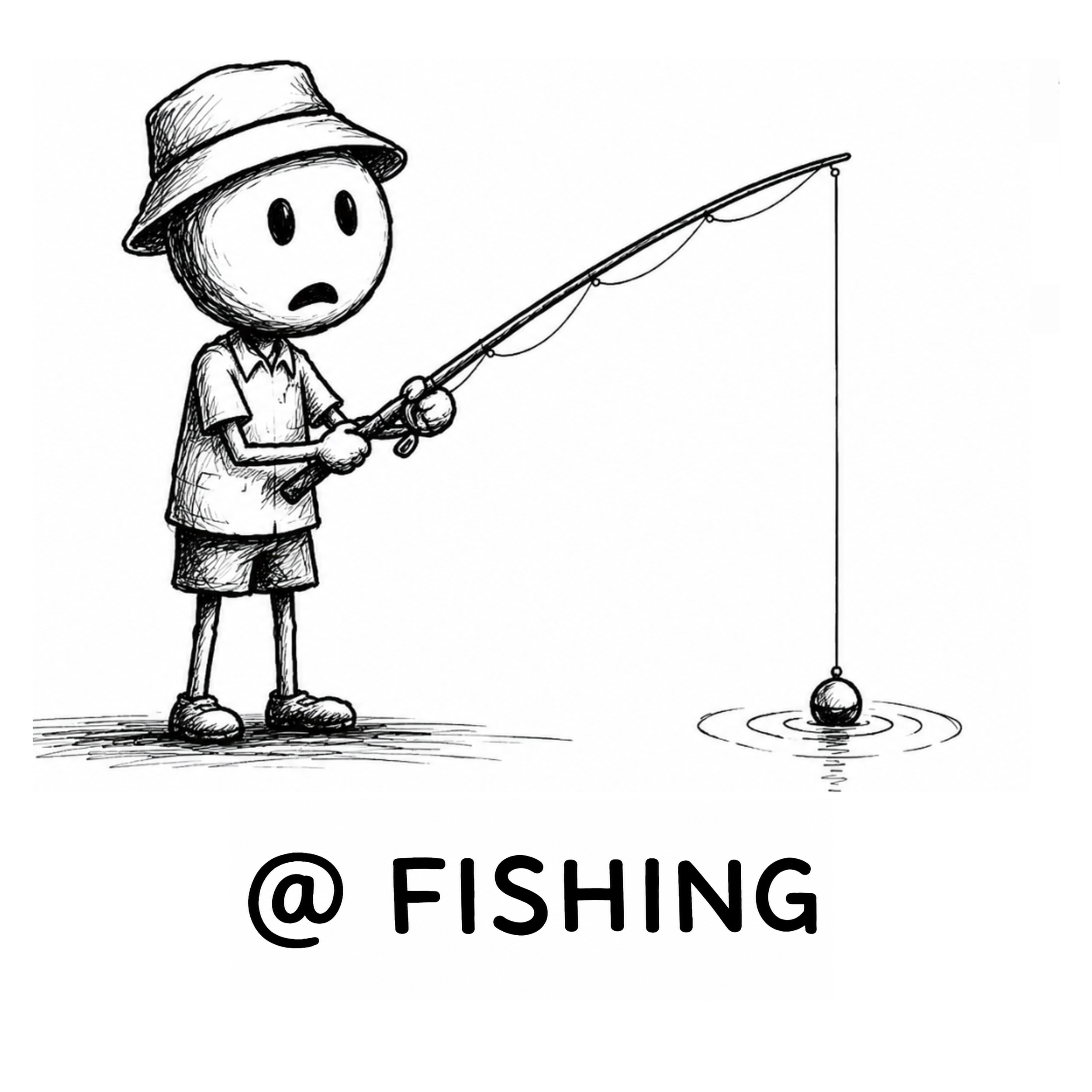 Dont Suck at Fishing - stick figure fishing - Dave Sally Stuff