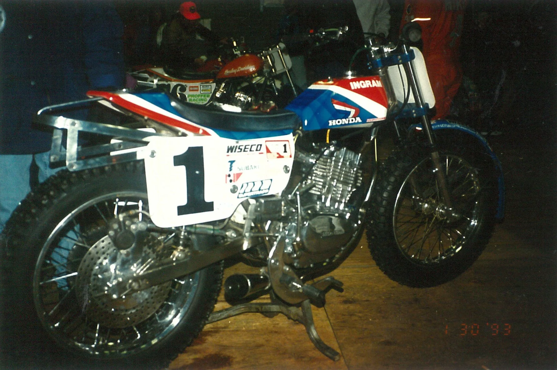 Painted for the multi-time indoor ice race championship tuned Byron Molloseau bikes.