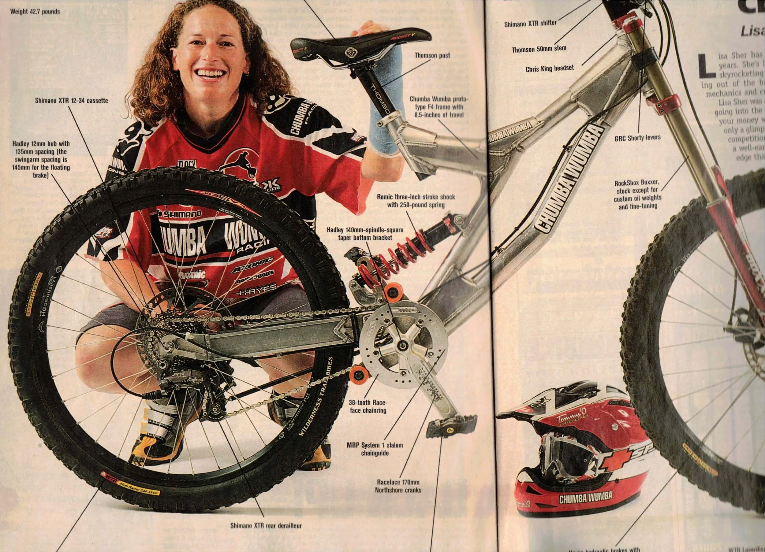 Norba National downhill champion Lisa Sher, featuring Tommy’O Designs / Team CHUMBA WUMBA