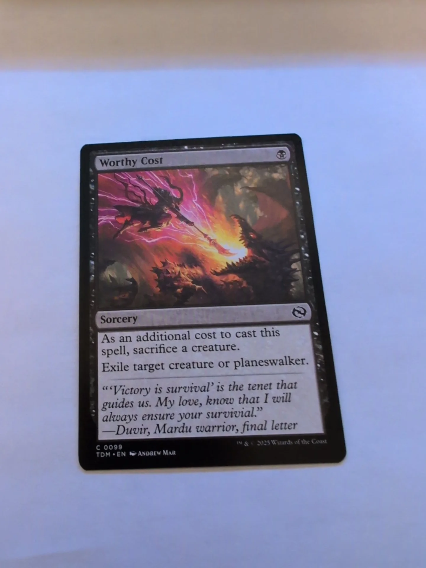 Worthy Cost - Magic: The Gathering Tarkir Dragonstorm Sorcery Card