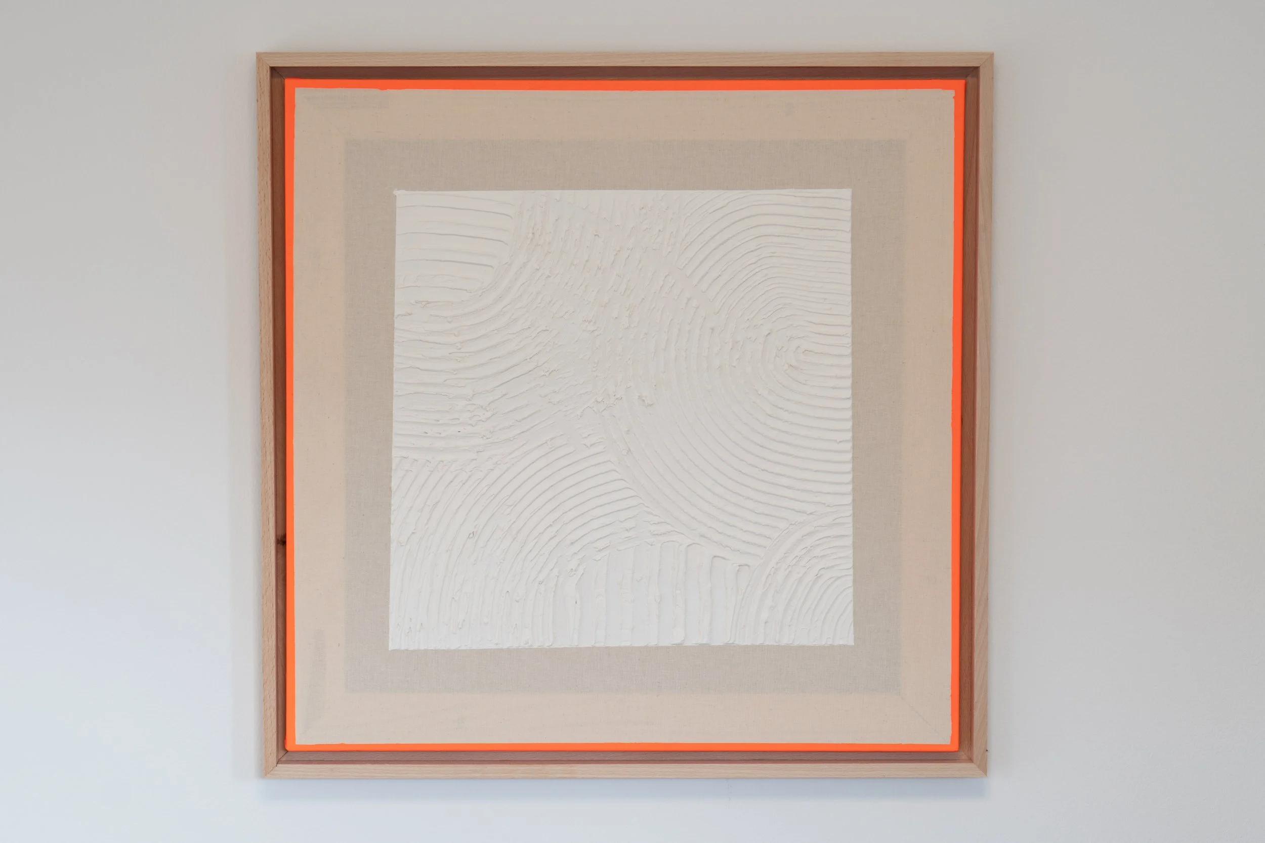 Serie - Soft Terrain | Name - Orange Resonance | Size - 50 x 50 cm | Price - 200 € | Frame Oak (excl. Frame, on request)
