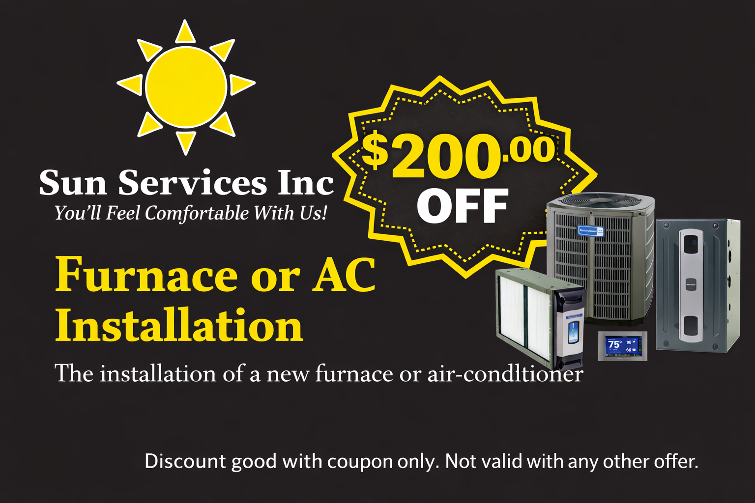 Furnace or A/C installation coupon