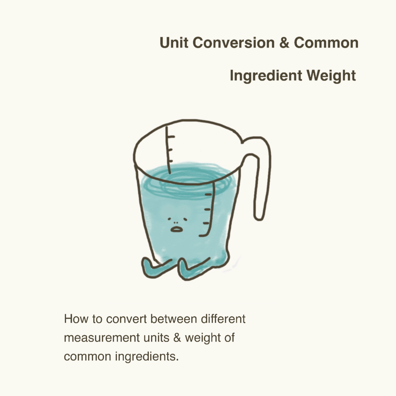 Unit Conversion &amp; Common Ingredient Weight