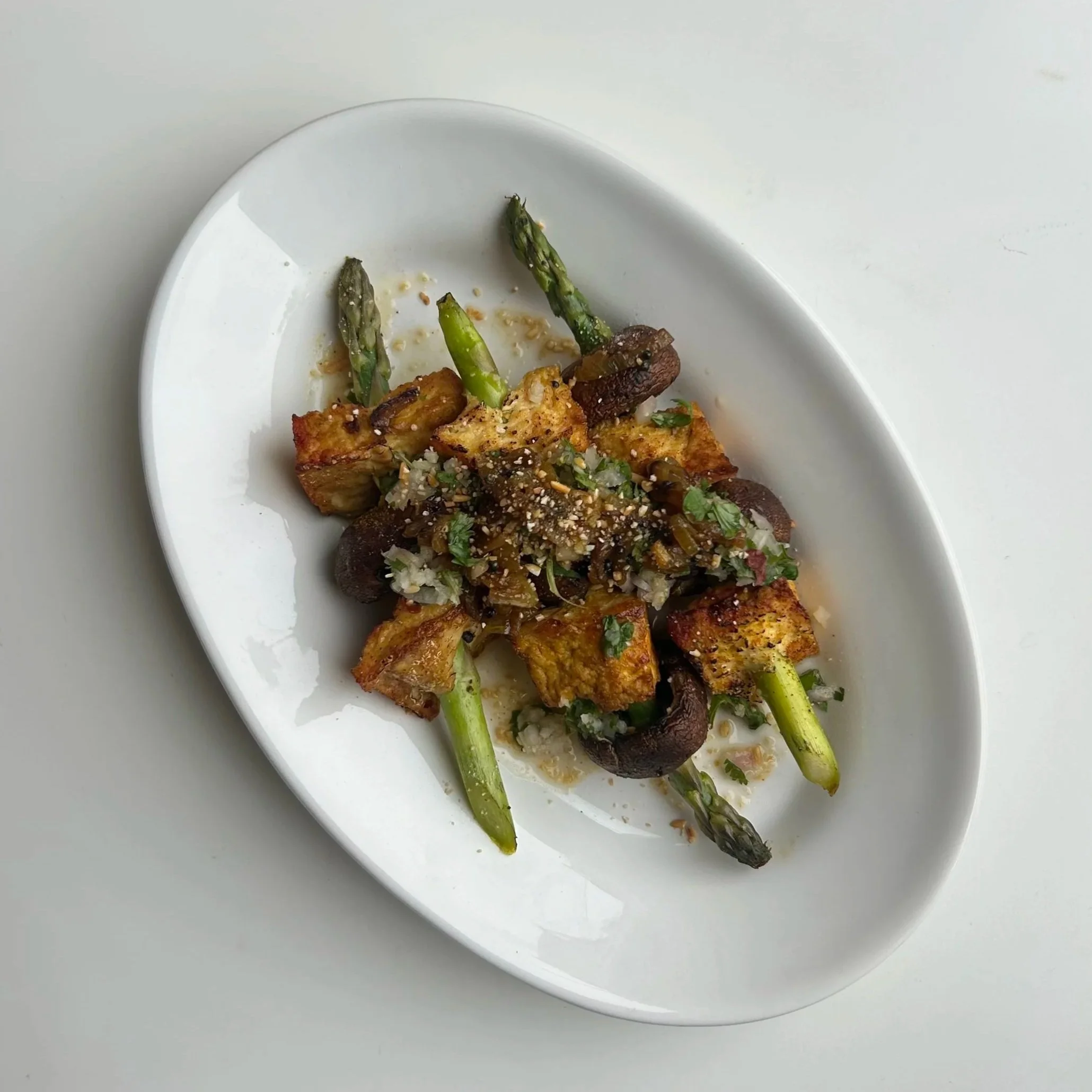 Southeast Asian style - Asparagus tofu skewer