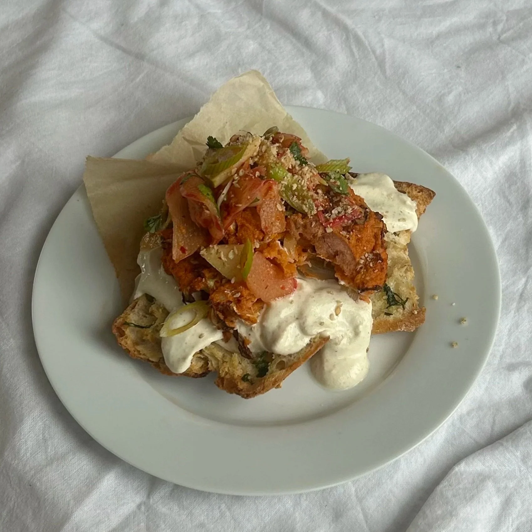 Korean inspired garlic bread toast 